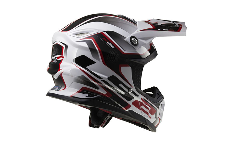Кроссовый шлем LS2 LIGHT MX456 COMPASS White Red - фото 3