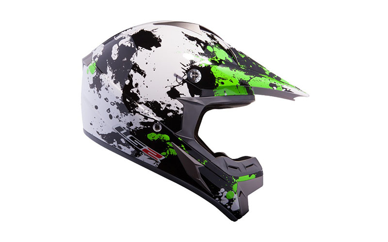 Кроссовый шлем LS2 MX433 BLAST WHITE GREEN - фото 3