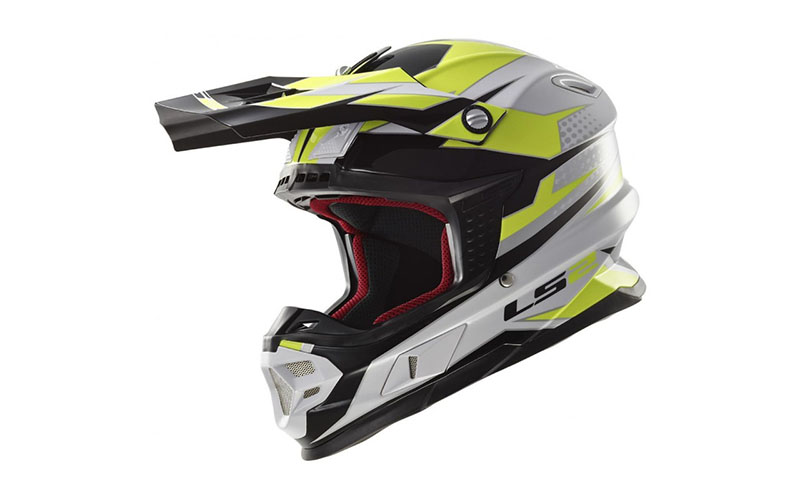 Кроссовый шлем LS2 MX456 FACTORY WHITE BLACK HI-VIS YELLOW - фото 2