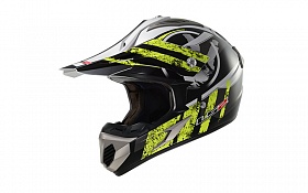 Кроссовый шлем LS2 MX433 STRIPE BLACK HI-VIS YELLOW - фото на Mybro.com.ua
